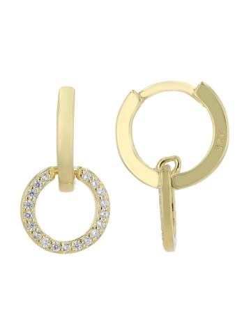 Adeliás Damen Anhänger aus 925 Silber mit Zirkonia in gold