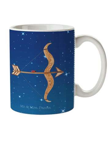 Mr. & Mrs. Panda Plastikbecher Sternzeichen Schütze ohne Spruch in Sternenhimmel Blau