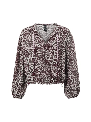 MARC CAIN SPORTS  Blusenshirt in aubergine weiß - 0001