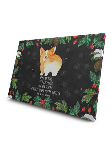Mr. & Mrs. Panda Tee Adventskalender Corgi Po mit Spruch in Kreidetafel