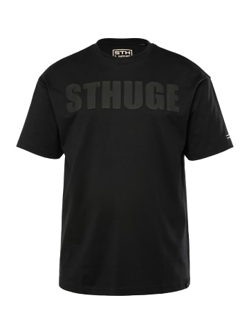 STHUGE Kurzarm T-Shirt in schwarz