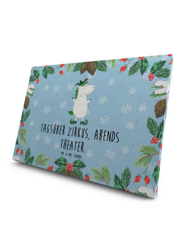 Mr. & Mrs. Panda Adventskalender Einhorn Joker mit Spruch in Eisblau
