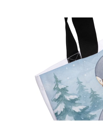 Mr. & Mrs. Panda Shopper Pinguine Kuscheln Design ohne Spruch in Weiß