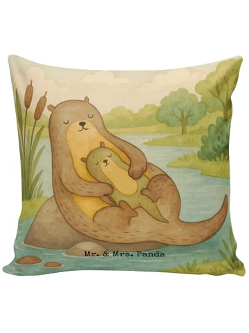 Mr. & Mrs. Panda Kopfkissen Otter Kind Design ohne Spruch in Weiß