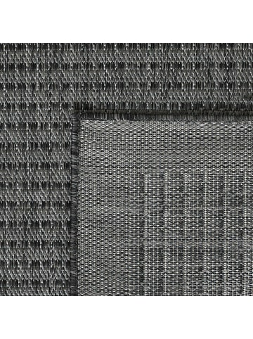 KADIMA DESIGN Teppich Outdoor Waschbar Einfarbig DAFNE Strapazierfähig OEKO-TEX in Schwarz