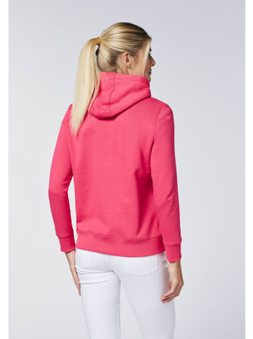 Polo Sylt Kapuzensweatshirt im sportlichen Glitzer-Design in Pink
