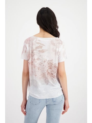 monari T-Shirt in light rosé gemustert