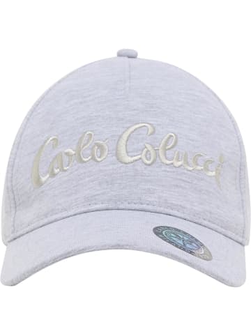 Carlo Colucci Baseball Cap Corneli in Grau Meliert