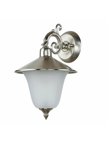 Licht-Erlebnisse Außen Wandlampe (B)20 x (H)30 cm in Nickel matt Weiß