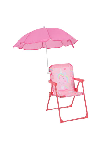 relaxdays Kinder-Klappstuhl „Unicorn“ in Bunt – (B)36 x (H)51,5 x (T)37,5 cm