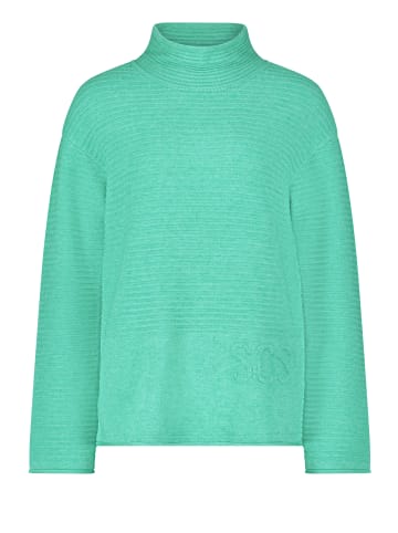 Betty Barclay Feinstrickpullover mit Rippenstruktur in Green Grass