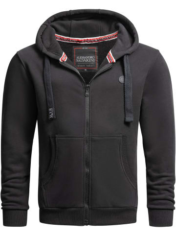 Alessandro Salvarini Jacke Alessandro Salvarini Herren Hoodie AS313 in Schwarz