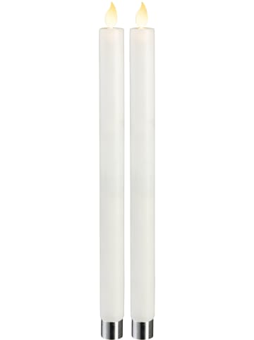 STAR Trading LED-Stabkerzen 'M-Twinkle', 2er-Set, weiß, 30cm
