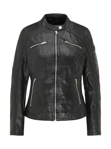 Bruno Banani Lederjacke LONG in Schwarz