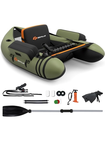 COSTWAY Schlauchboot aufblasbar bis 150kg in Grün