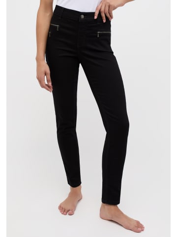 ANGELS  Röhrenhose Hose Malu Zip mit cleanem Super Stretch Denim in SCHWARZ