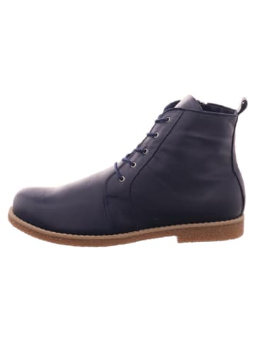 Esgano Damenschnürrstiefel warm flach Da.-Boot in  Blau