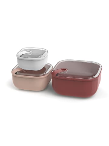 Rotho 3er- Set Lunchboxenset ELA in Rot & Rosa & Weiss