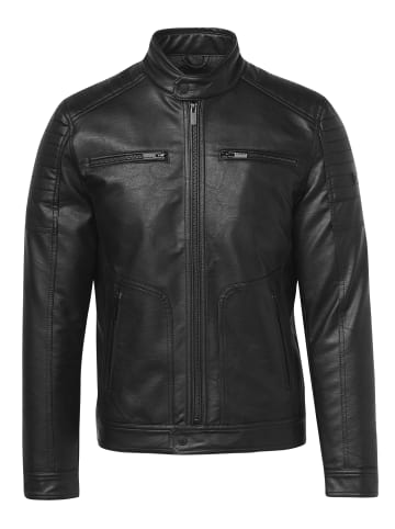 KOROSHI Leder-Effektjacke in SCHWARZ