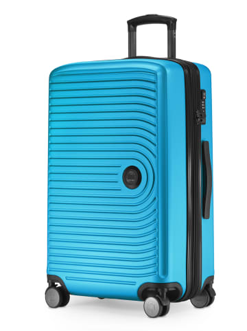Hauptstadtkoffer Mitte - Mittelgroßer Koffer Trolley Reisekoffer TSA, 68cm, 4 Rollen, 88 L in Cyanblau