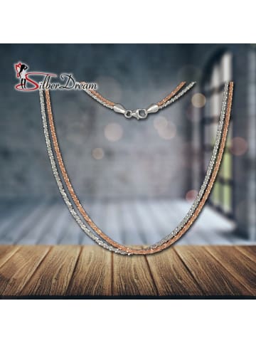 SilberDream 925 Silber, vergoldet (Roségold 333) Damen SilberDream Halsketten  ca. 45cm