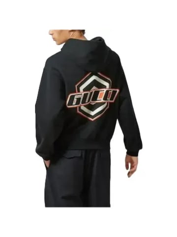 Gucci Moto Logo Hoodie Schwarz