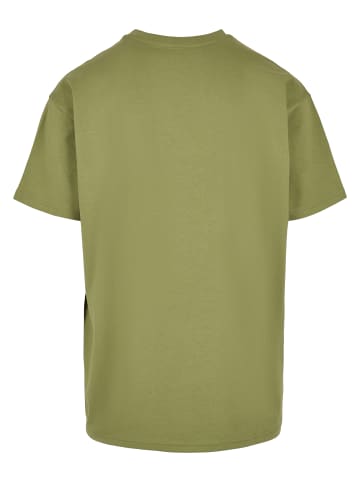 Urban Classics Tall Tee in newolive+white