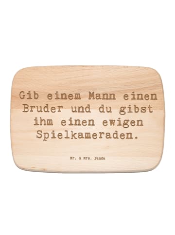 Mr. & Mrs. Panda Massivholzbrett Spruch Bruder Spielkamerad mit ... in Transparent