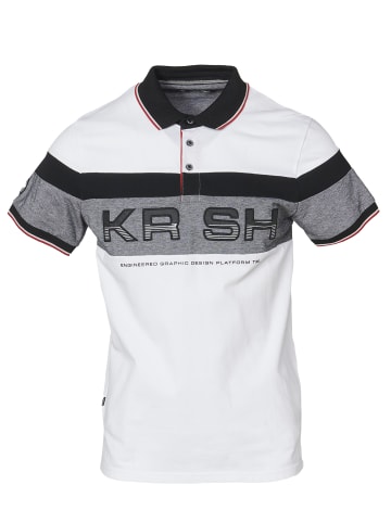 KOROSHI KURZARM POLOSHIRT PIQUE in rot