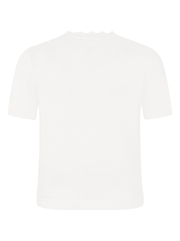 Zero  Kurzarmpullover mit Wellensaum in Offwhite