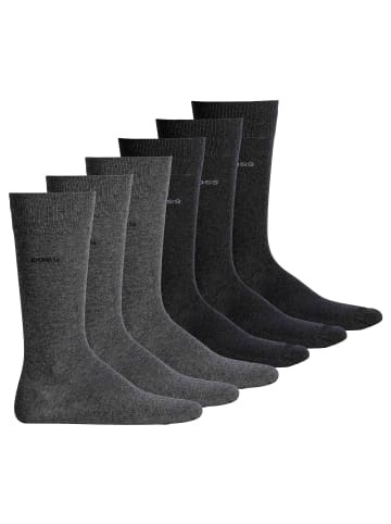 BOSS Socken 6er Pack in Anthrazit/Grau