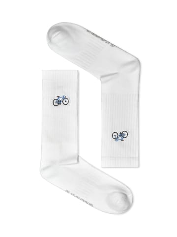 GreenBomb Socken Bike Vintage in Weiß