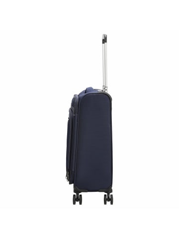 D&N Travel Line 9504 - 4-Rollen-Kabinentrolley S 55 cm (dark red) in navy