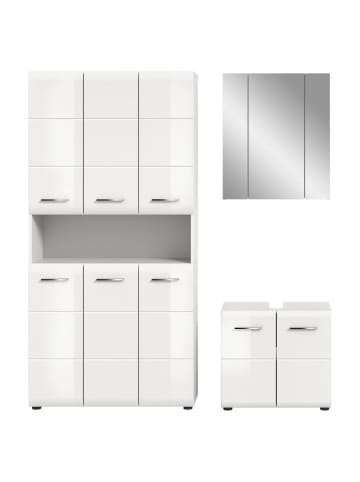 ebuy24 Badmöbelset Ice (3-teilig) Weiß 165 x 30 cm