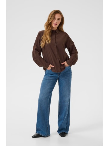 Kaffe Langarm - Hemd KAnaya Regular fit in Chocolate Brown