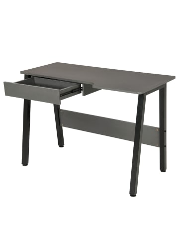 home24 Schreibtisch Volon in Grau / Schwarz