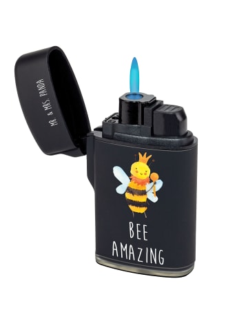 Mr. & Mrs. Panda sturmfeuerzeug Biene König mit Spruch in Schwarz