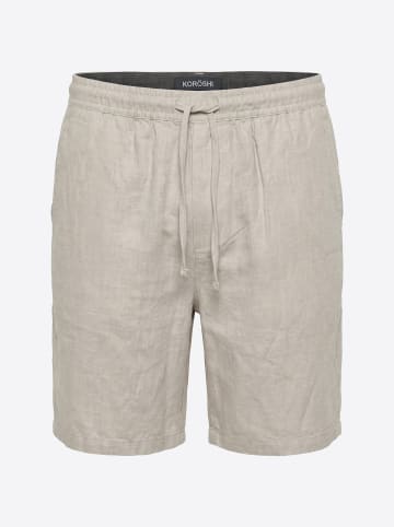 KOROSHI Herren leinen jogging shorts in grau