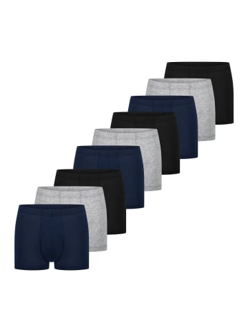 Schiesser Retro Short / Pant 95/5 Essentials - Organic Cotton in Schwarz / Blau / Grau