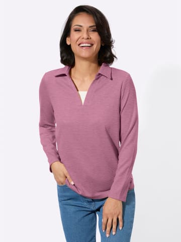 WITT WEIDEN Poloshirt in malve-meliert