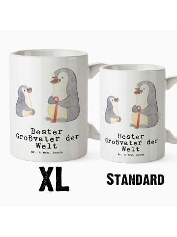 Mr. & Mrs. Panda Pott Pinguin Bester Großvater der Welt mit Spruch in Weiß