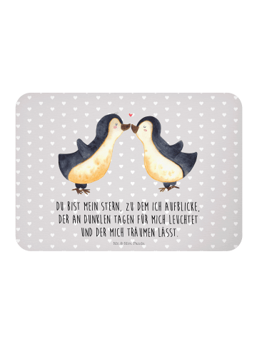 Mr. & Mrs. Panda Magnet Pinguin Liebe mit Spruch in Grau Pastell