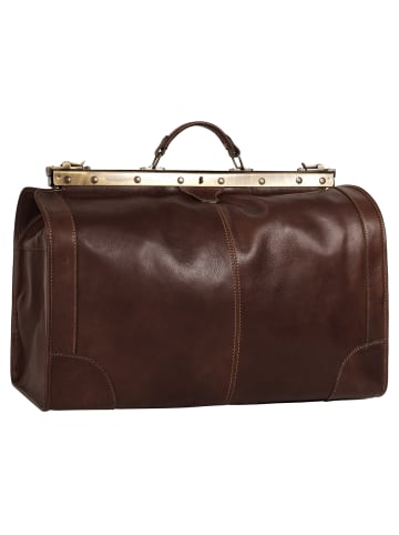 piké Doktortasche / Reisetasche LOMBARDIA GRANDE echt Leder in braun