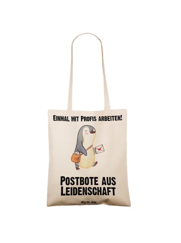 Mr. & Mrs. Panda Schultertasche Postbote Leidenschaft mit Spruch in Creme