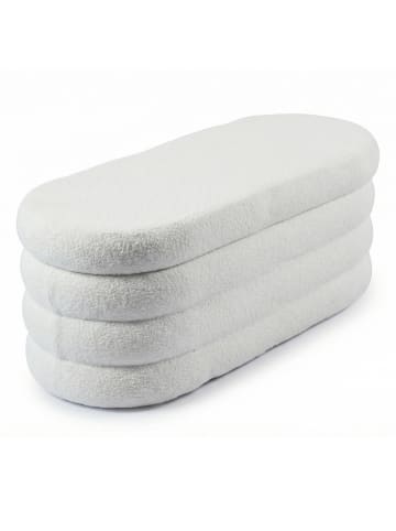 relaxdays Sitzbank Bubble in Weiß in Schaumstoff - (B)110 x (H)42 x (T)45 cm
