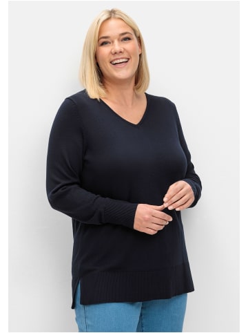 sheego Pullover in tiefblau