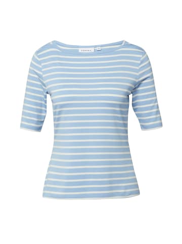 comma T-Shirt in blau weiß