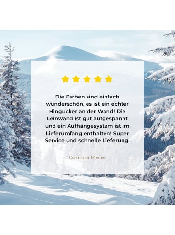 MuchoWow Leinwand bilder Schneelandschaft (BxH)