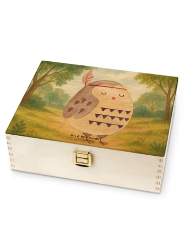 Mr. & Mrs. Panda Teebehälter Eule Federschmuck Design ohne Spruch in Weiß