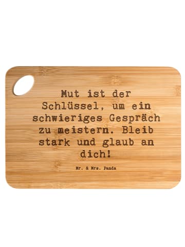Mr. & Mrs. Panda Holzbrett Spruch Ein schwieriges Gespräch führe... in Braun